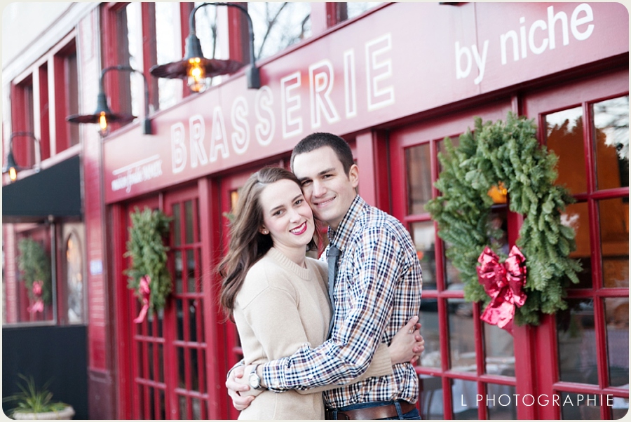  L Photographie St. Louis wedding photography engagement photos outdoor engagement session central west end Brasserie dog 03.jpg